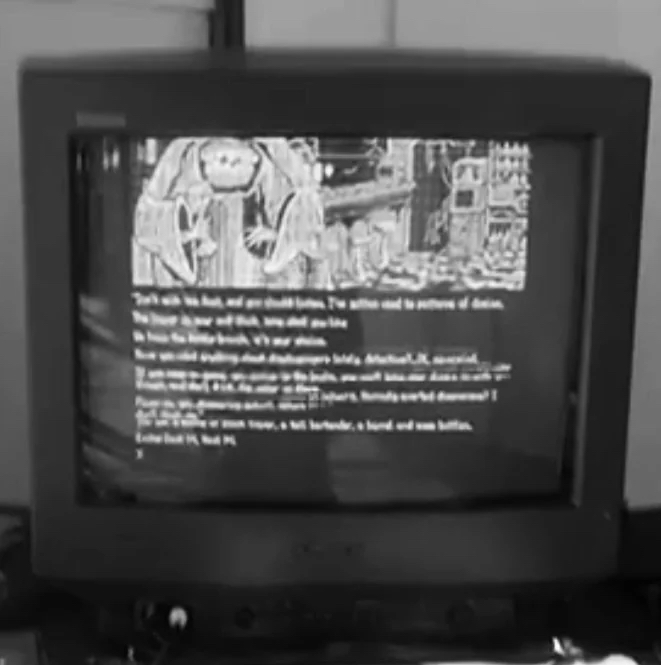 Cold Beta running on a CRT monitor